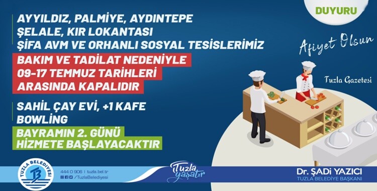 Tuzla Belediyesi’nden Önemli Duyuru 